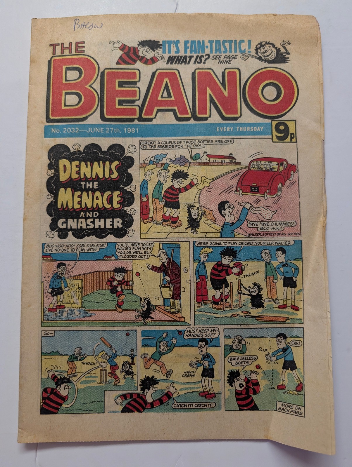 Beano Comic No 2032, June 27th 1981.