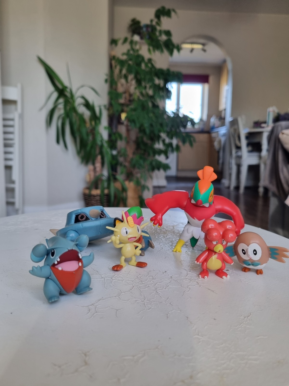 Lotto 6 Figurine Pokemon Ufficiali - Jazwares Metang Hawlucha Holiday Meowth