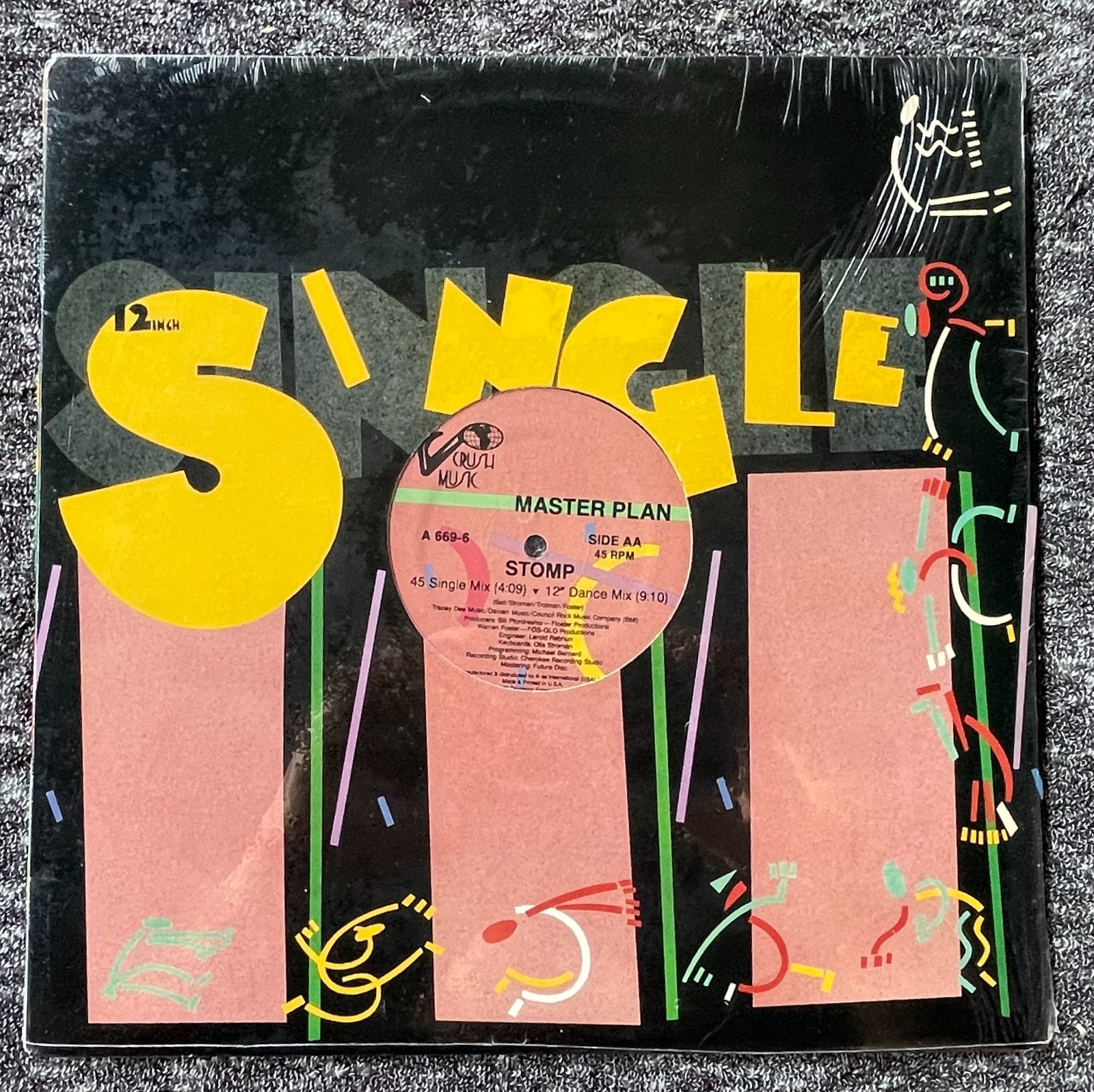 STOMP 1988 45 Single Mix 12" Dance Mix Club Mix RECORD CRUSH MUSIC MASTER PLAN
