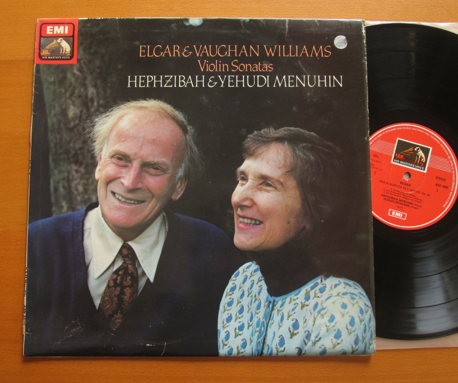 ASD 3820 Elgar & Vaughan Williams Violin Sonatas Hephzibah & Yehudi Menuhin EMI