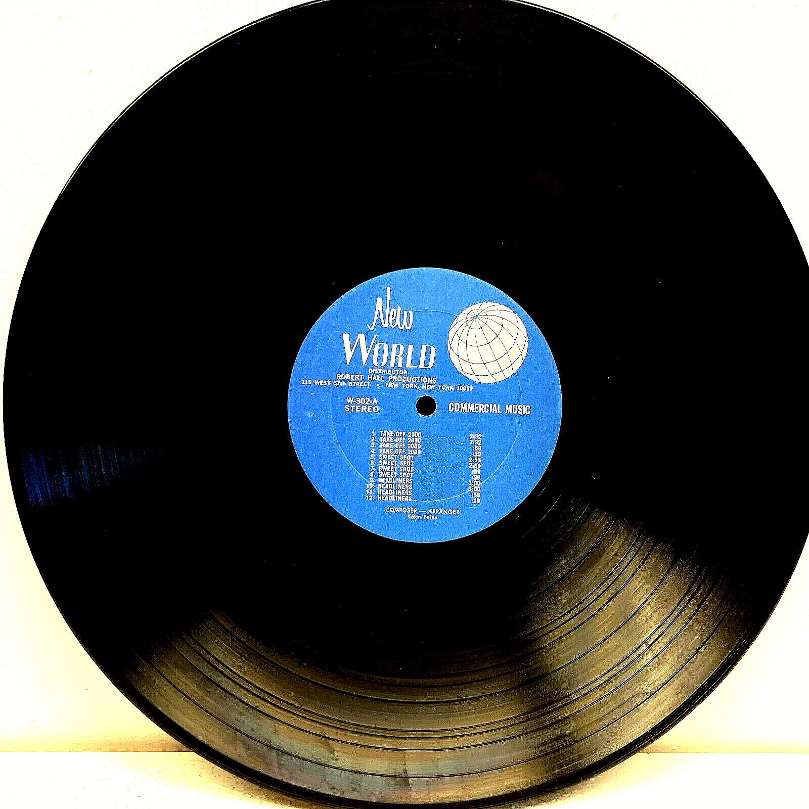 Commercial Library Beats Keith Foley Vinyl New World Records 1st Press W-302