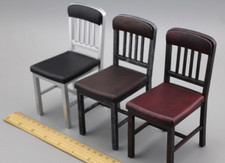 Modellino sedia in legno mini simulazione scala 1/6 misura accessori scena figure 12"