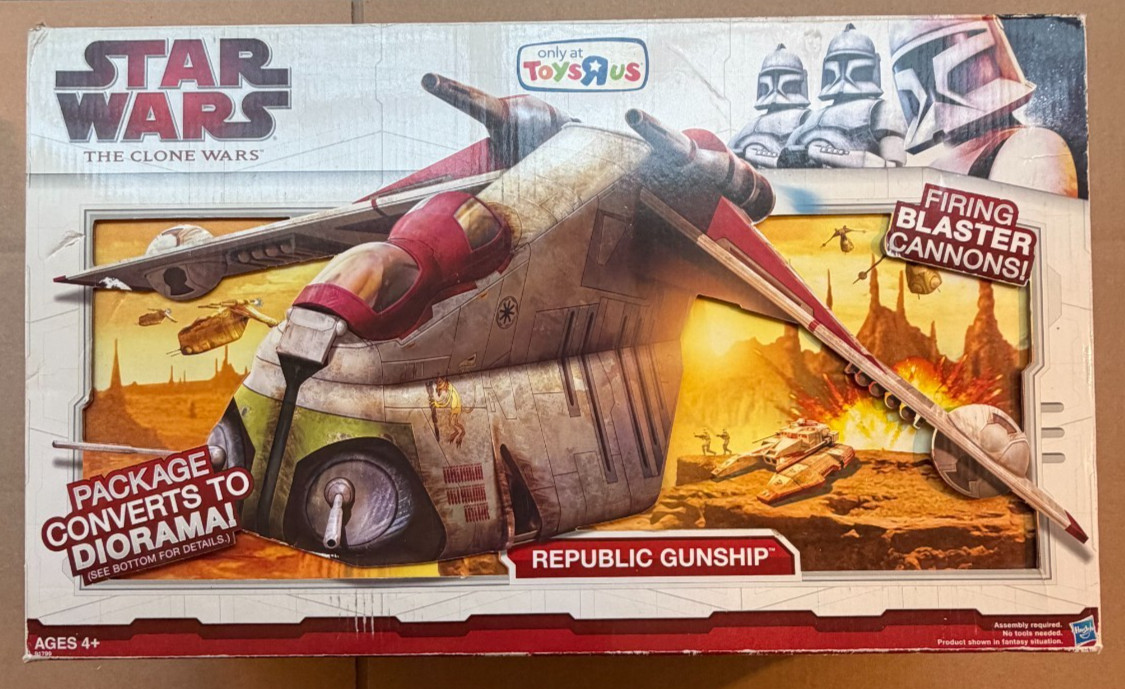 Republic Gunship Diorama STAR WARS The Clone Wars Toys R Us - VEDI FOTO