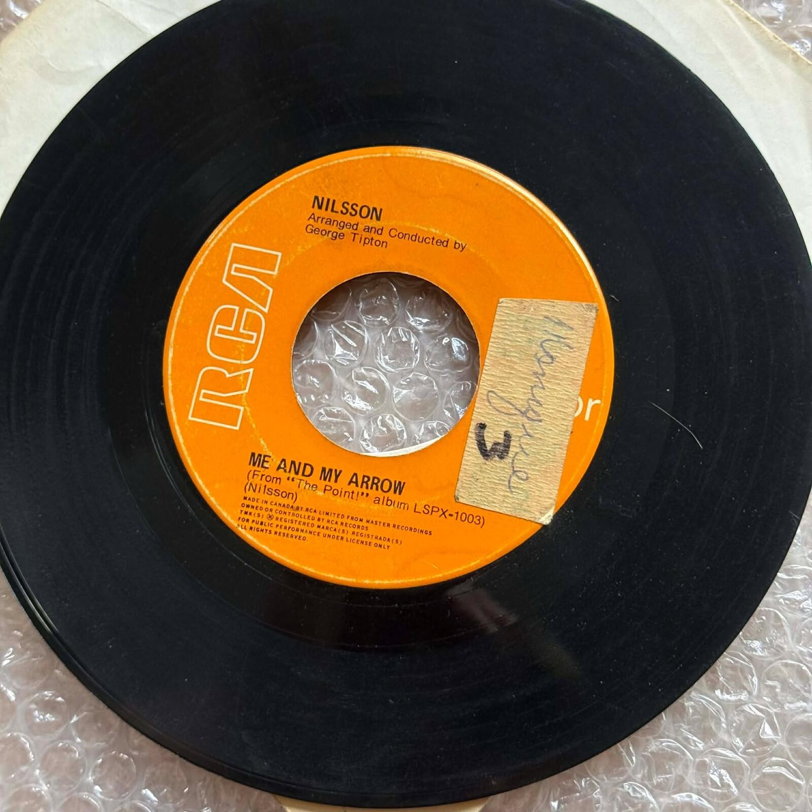 Nilsson - Me And My Arrow 45rpm 7' Vinyl Record R70
