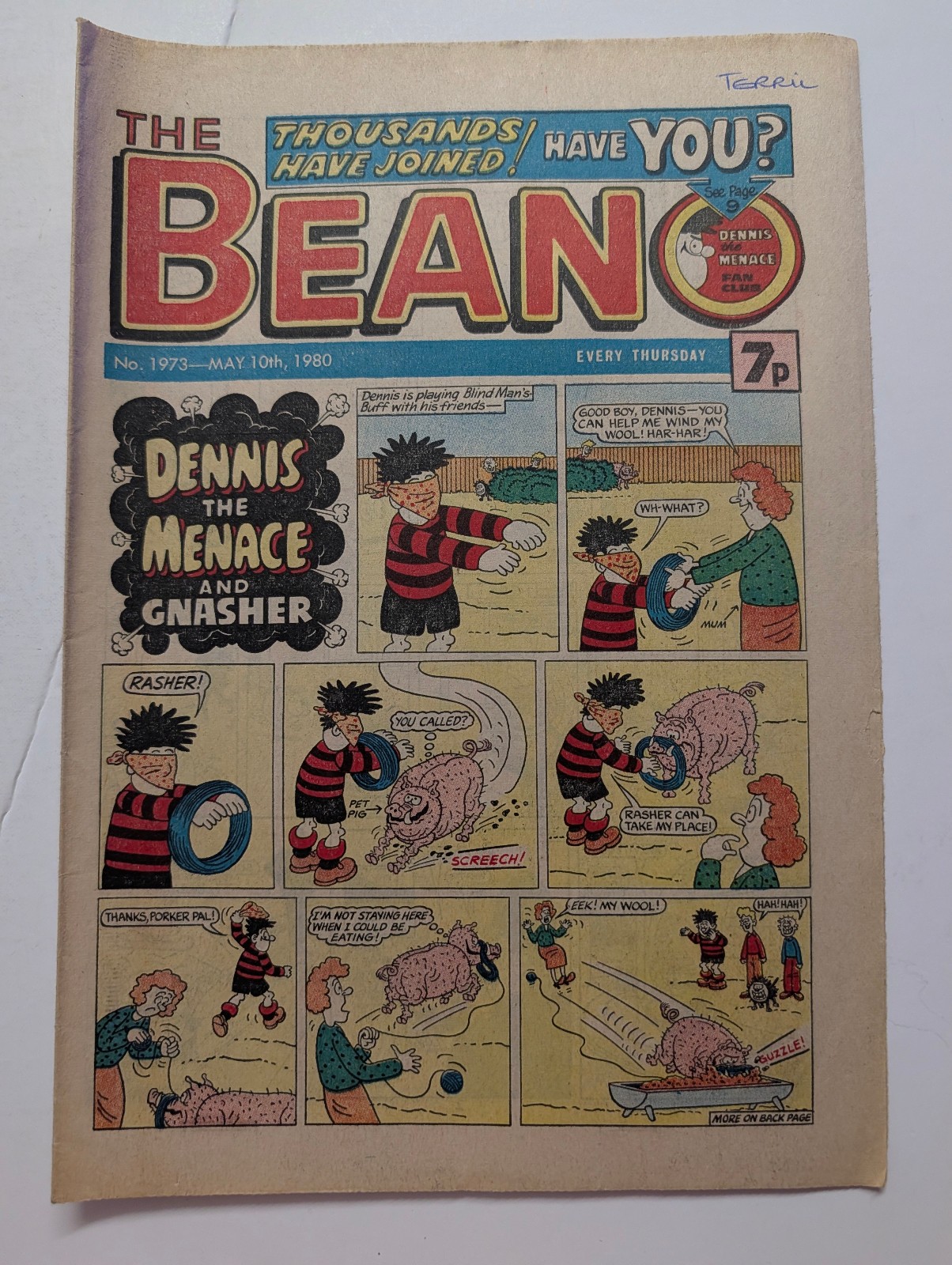Beano Comic No 1973, May 10th 1980.