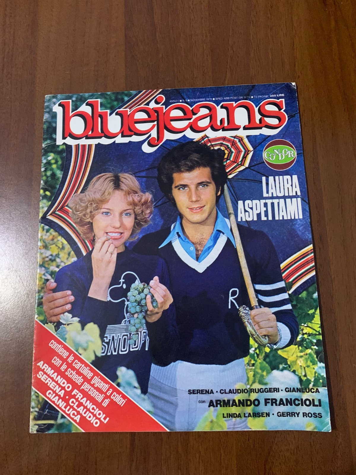 Bluejeans n°5 del 1976 - Francioli Ruggeri Serena Gianluca: ottimo con POSTER