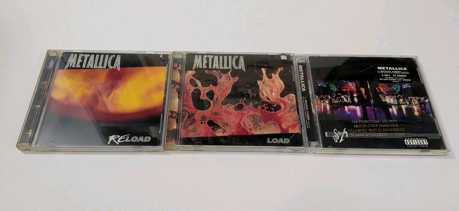 Metallica 3 CD Lot Load, Reload, S&M 