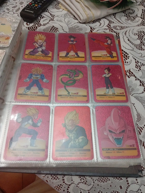 Lotto 9 lamicards dragon ball Z rubino