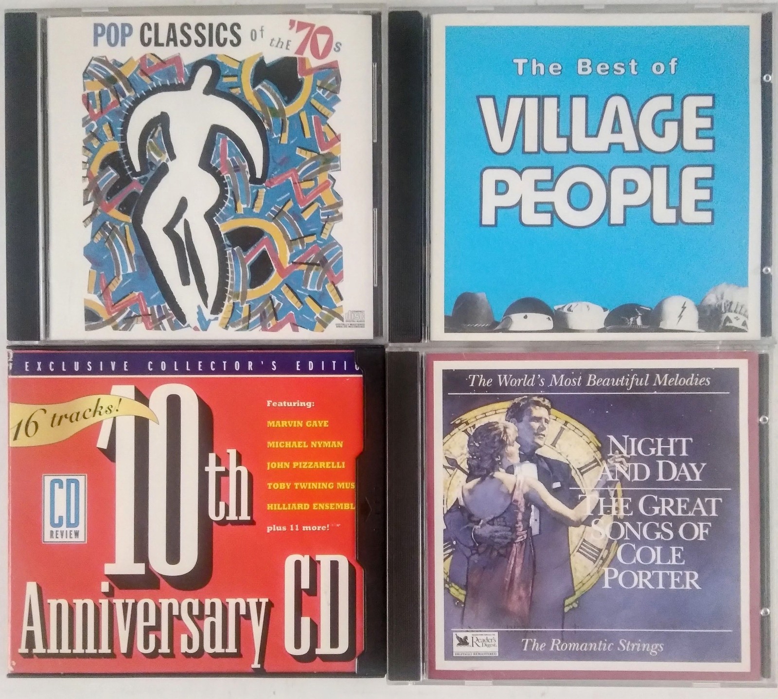 Village People Pop Classics 70s CD Review Cole Porter Romantic Strings 4-CD Lot