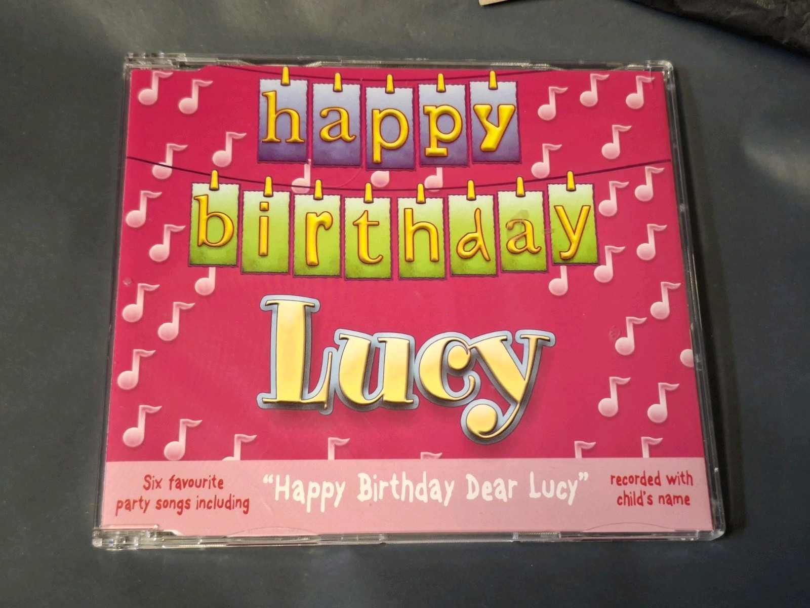 Personalised Happy Birthday cd. "Lucy" Includes 6 songs. 