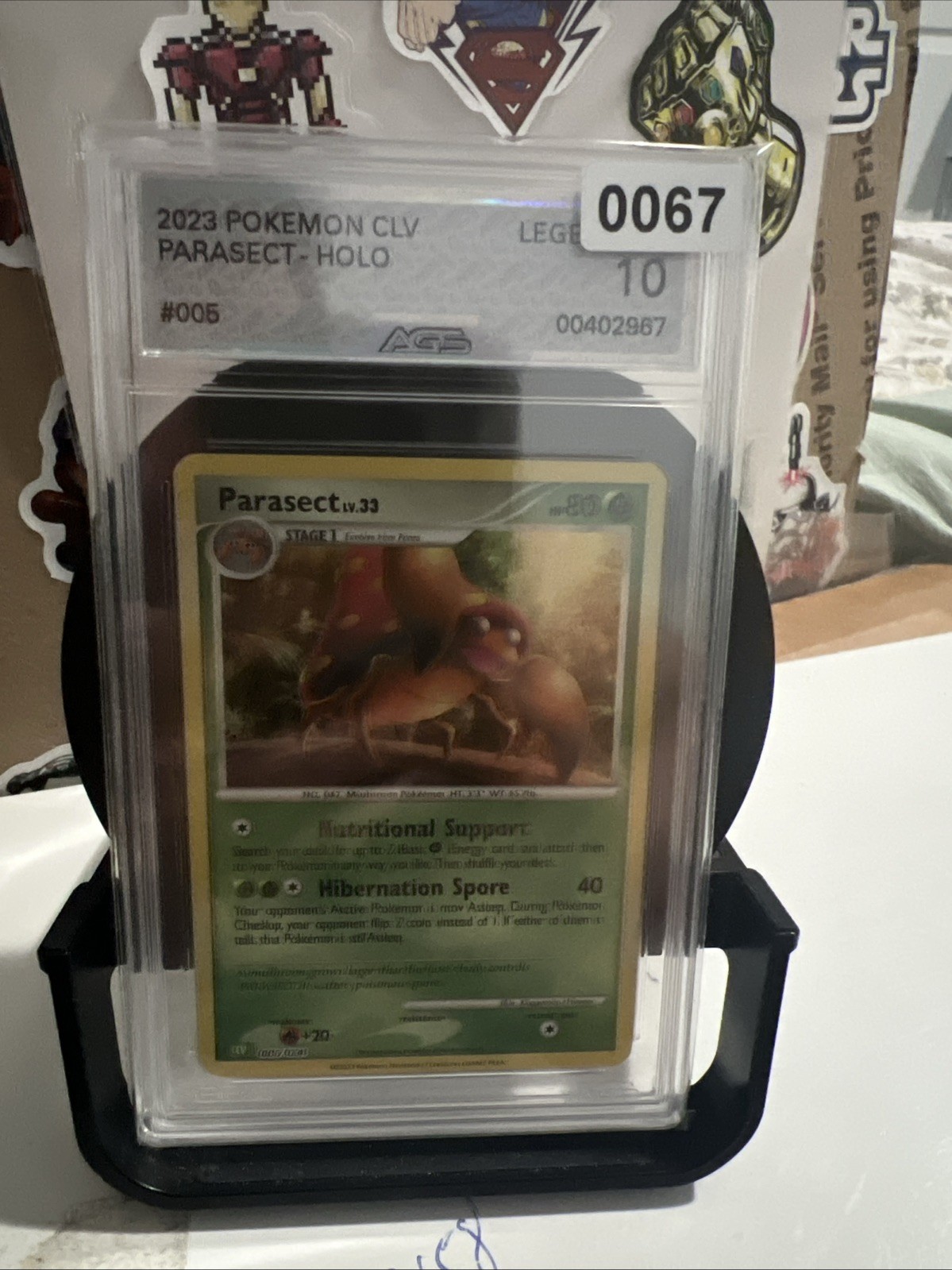 Parasetto Pokemon CLV 2023 - Gemma Holo AGS come nuovo 10