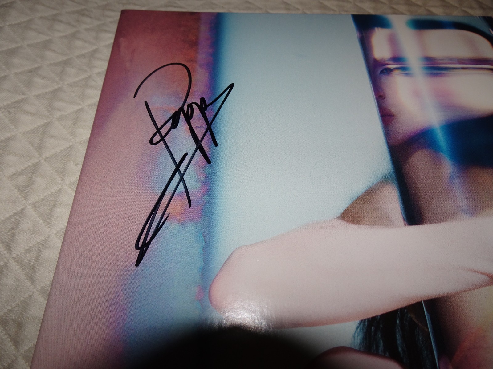 Poppy empty hands blue splatter vinyl LP Signed
