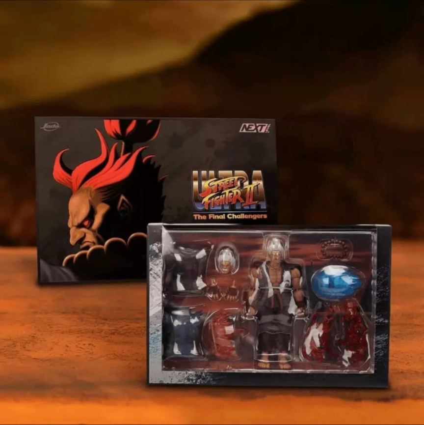 STOCK LIMITATO Jada Toys, Street Fighter II SDCC Akuma Deluxe Player 2 Ver