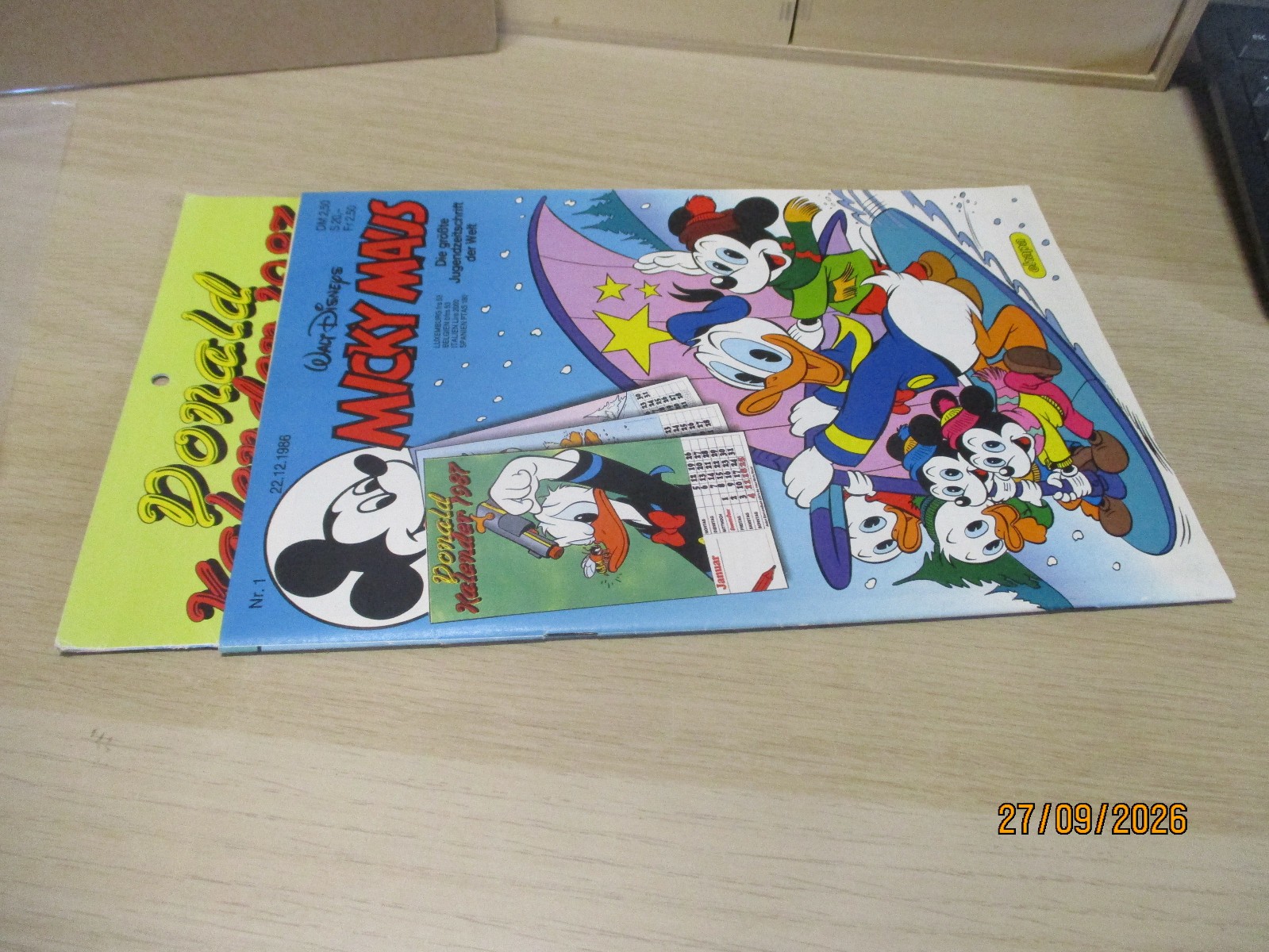 Topolino 1/1987 con calendario ottime condizioni