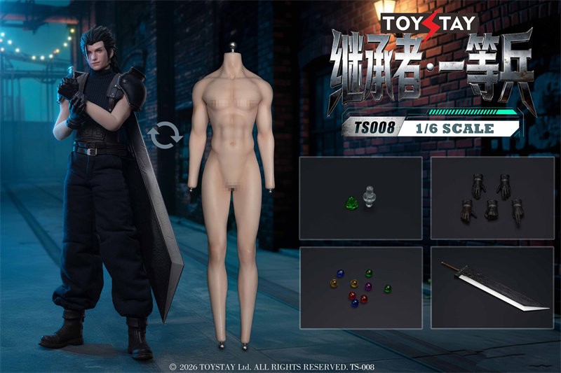 In Stock TOYSTAY TS008 1/6 Final Game FF7 Zack Male Action Figure Toy New