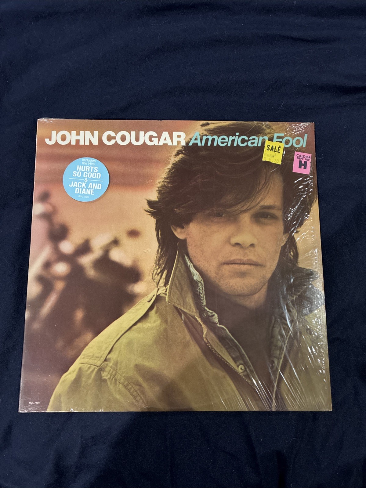 JOHN COUGAR American Fool  US Pressing Riva RVL-7501 VG+/EX