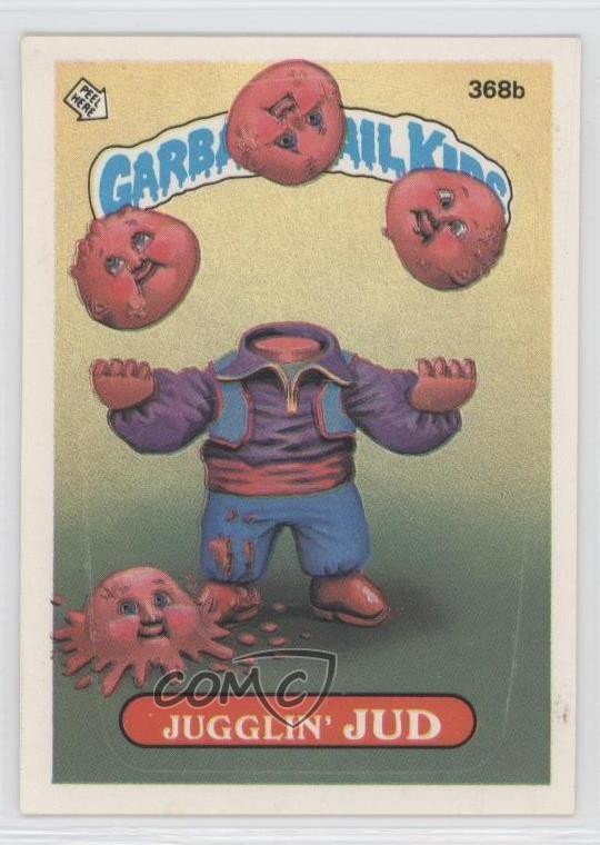 1987 Topps Garbage Pail Kids Series 9 Jugglin' JUD (Two Star Back) #368b 0u7