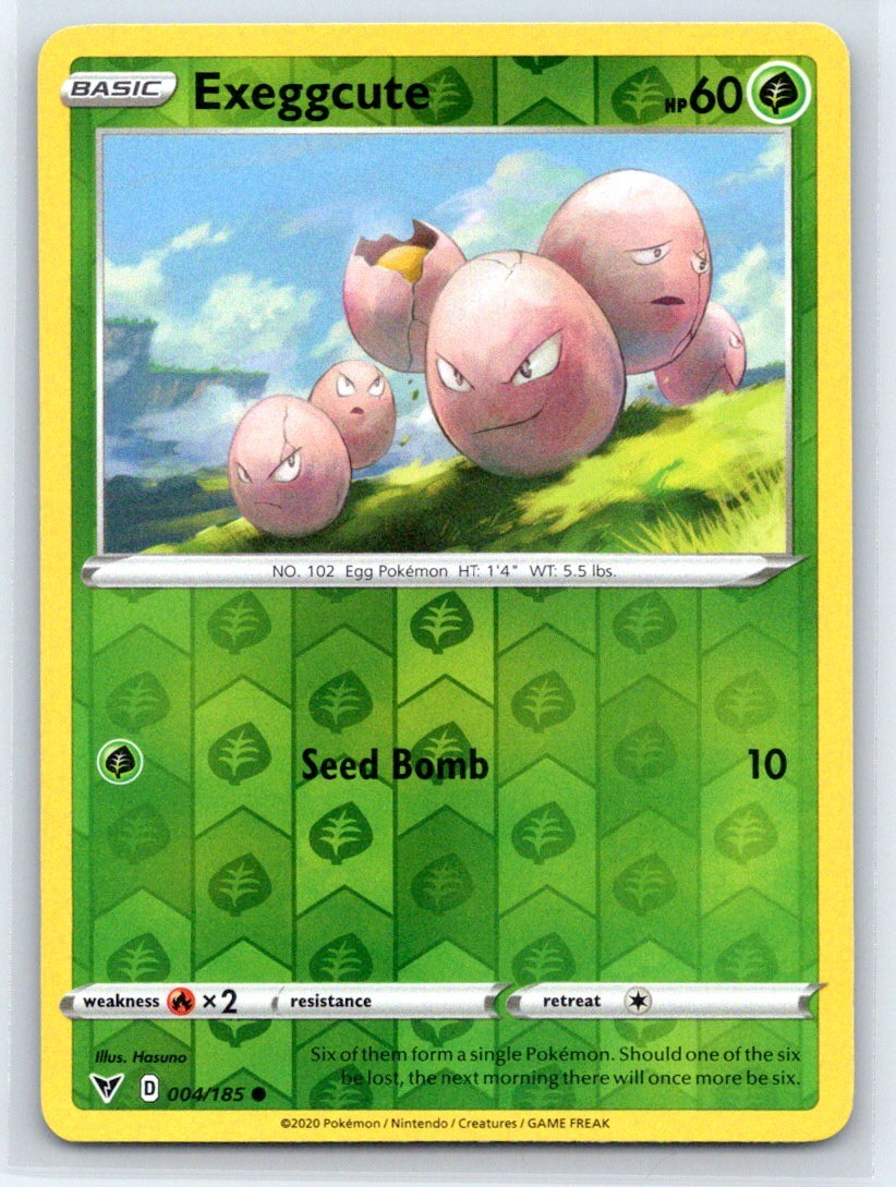 Pokemon Vivid Voltage #004/185 Exeggcute Reverse Holo quasi nuovo