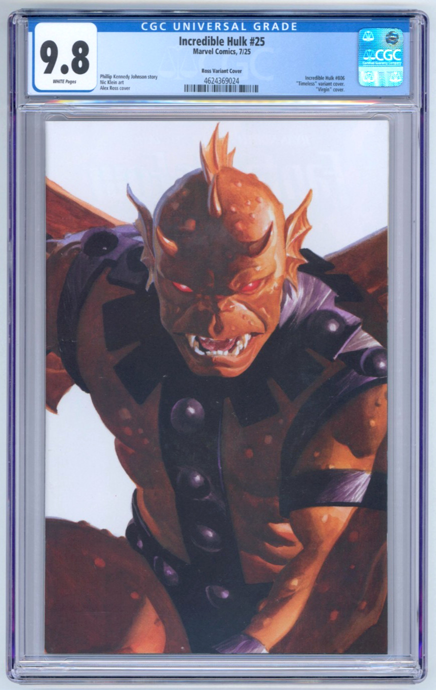 Incredible Hulk #25 CGC 9.8 Timeless Gargoyle Virgin Variant Cover Marvel 2025