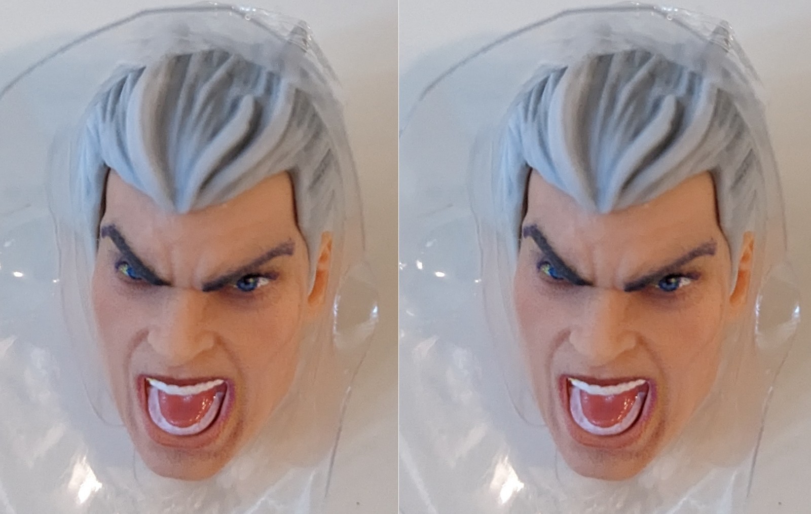 2 Marvel Legends QUICKSILVER ANGRY HEAD Custom Fodder (Black Widow Crossing Pack