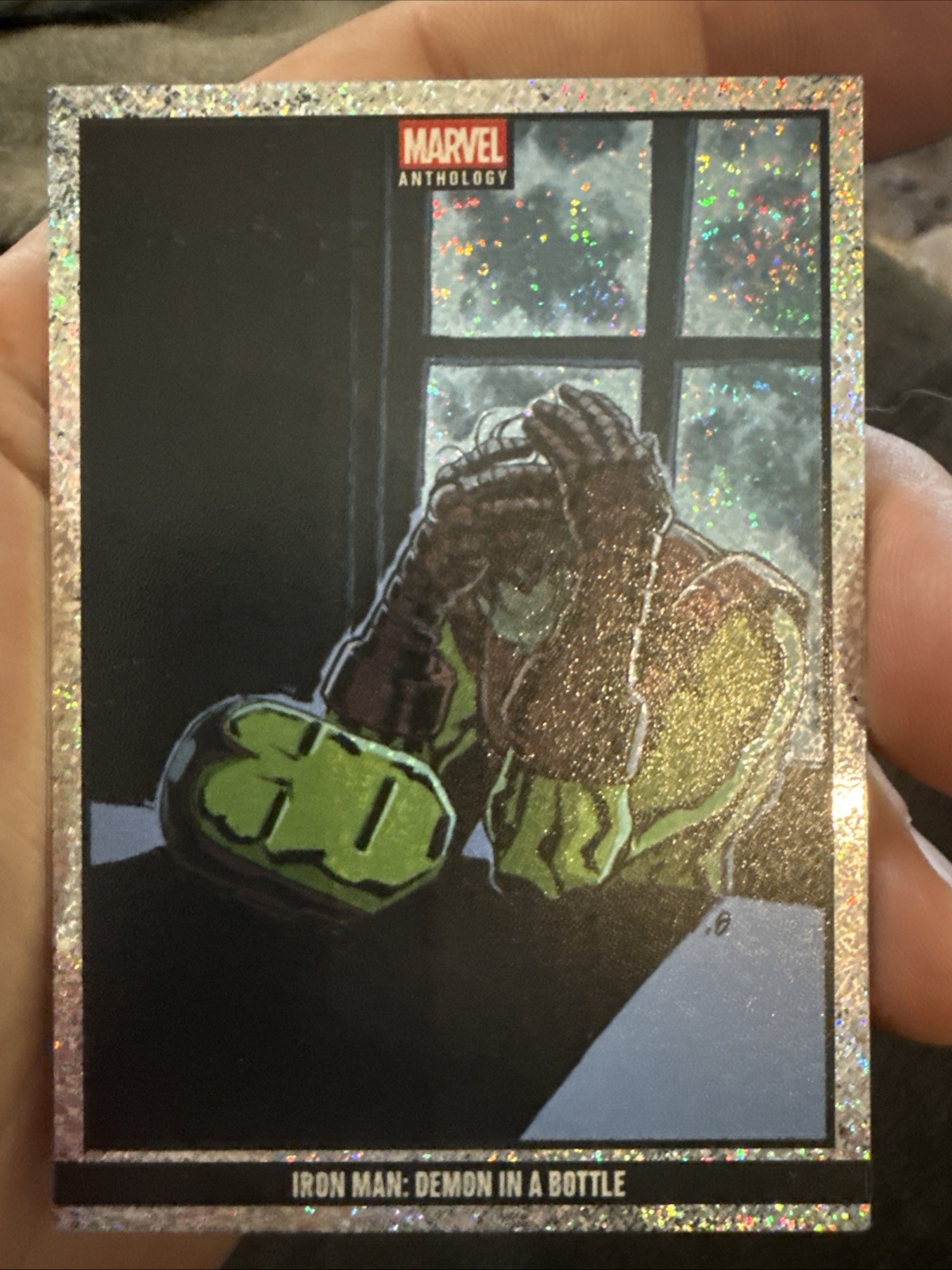2025 Panini Marvel Anthology; IRON MAN: “Demone in bottiglia”; Stardust Holofoil!