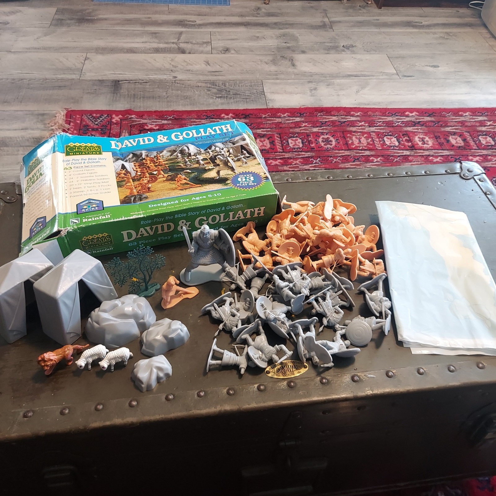 Rainfall Bible Greats David & Goliath Miniature Plastic Play Set Incomplete