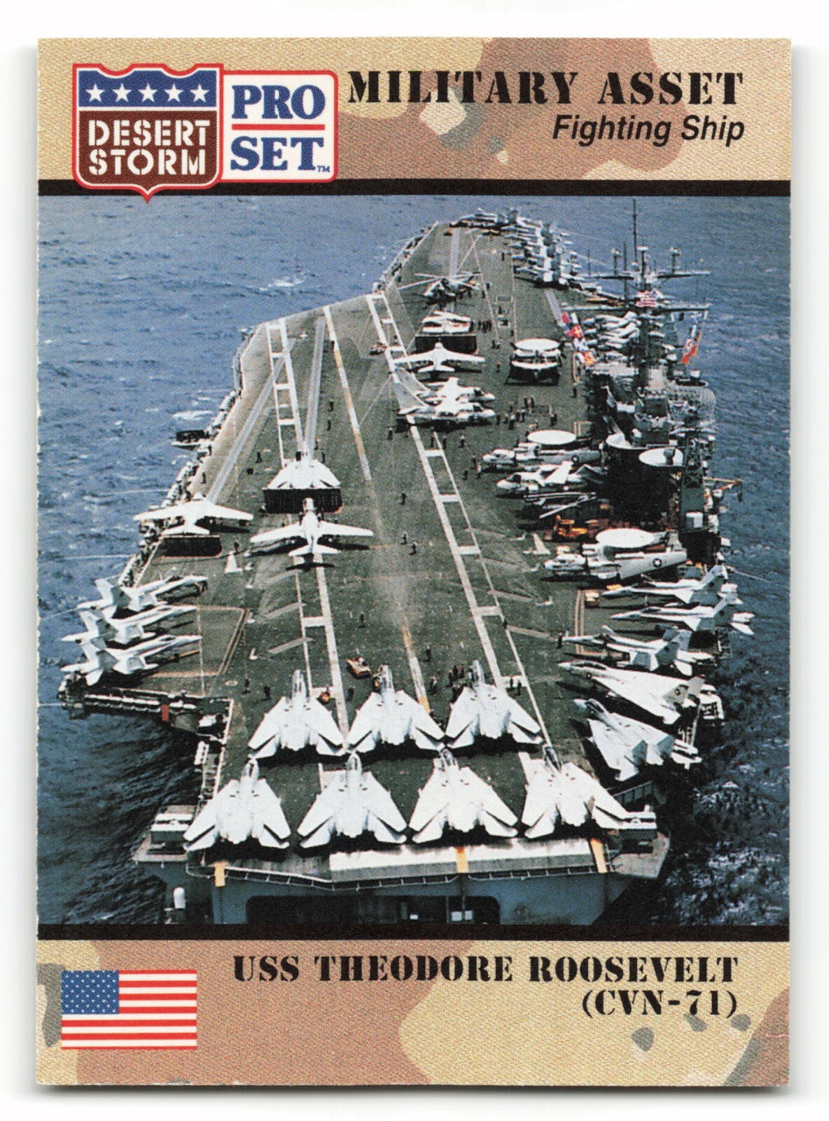 1991 Pro Set Desert Storm #183 USS Theodore Roosevelt (CVN-71)!!!