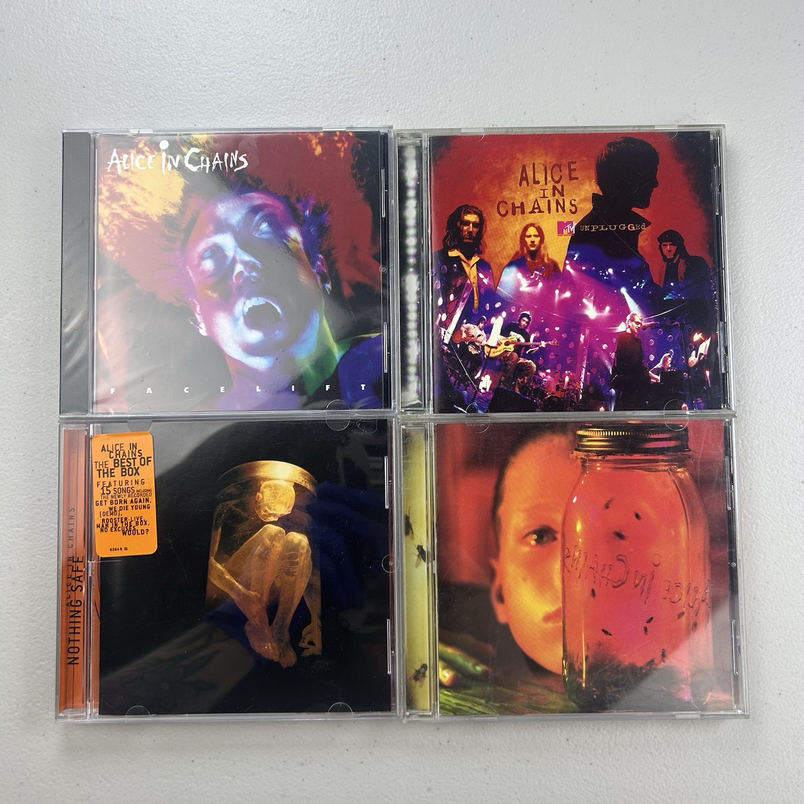 Alice In Chains 4 CD LOT Facelift NEW, Jar Of Flies, MTV Unplugged, Nothing Safe