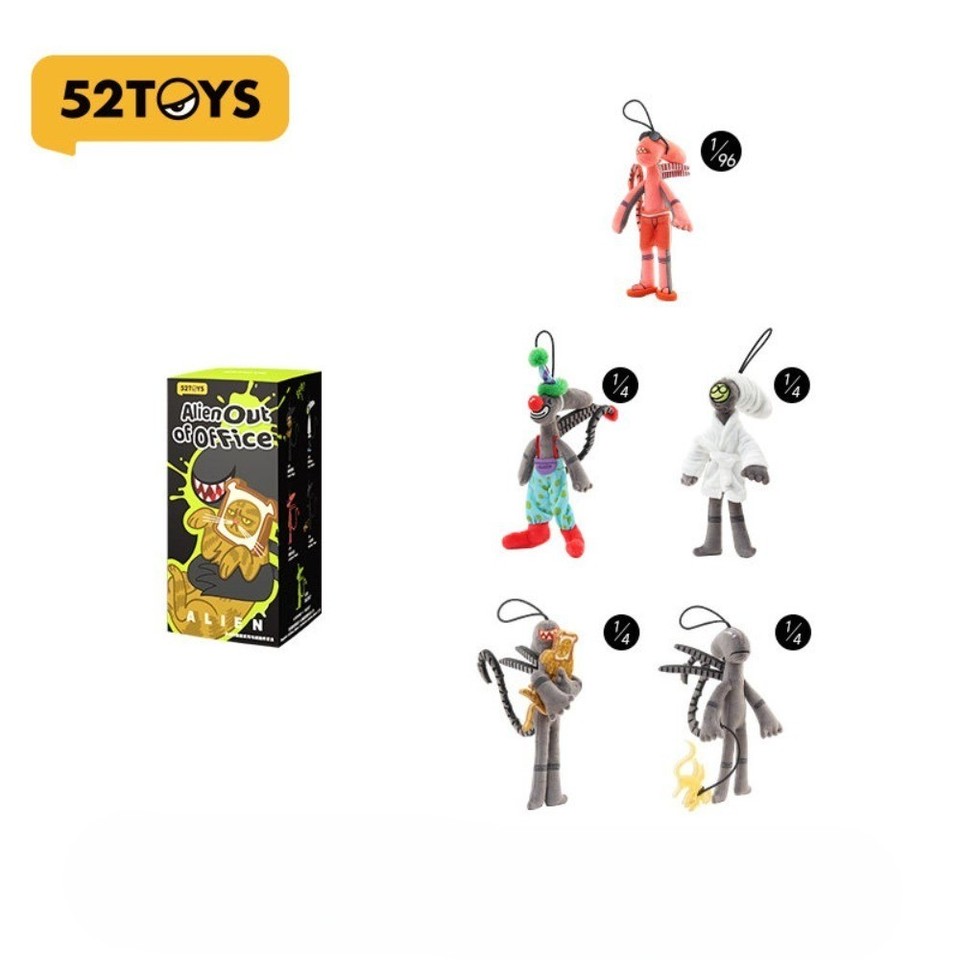 52TOYS Alien Fuori Ufficio Serie Peluche Ciondolo Scatola Cieca Figura Giocattolo Nuovo