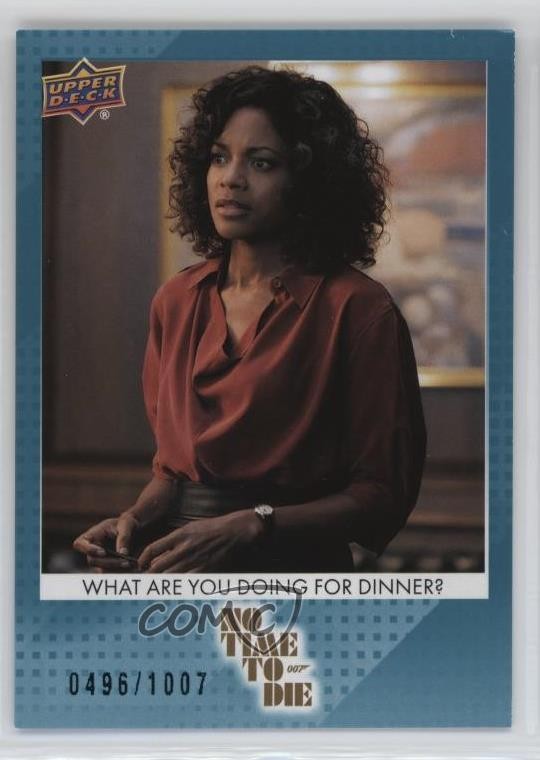 2025 Upper Deck James Bond No Time To Die Teal 007 /1007 Miss Moneypenny #43 jt1