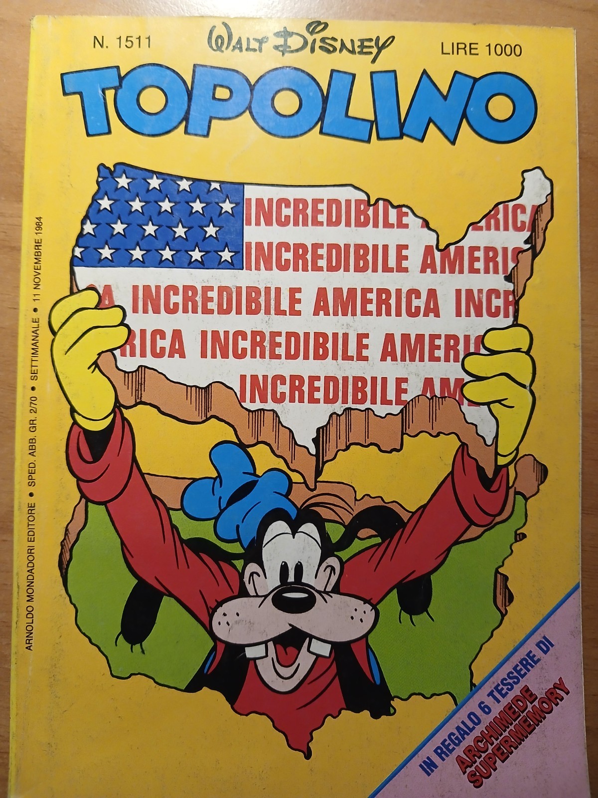 Topolino nr.1511 (edizioni Mondadori,1984)