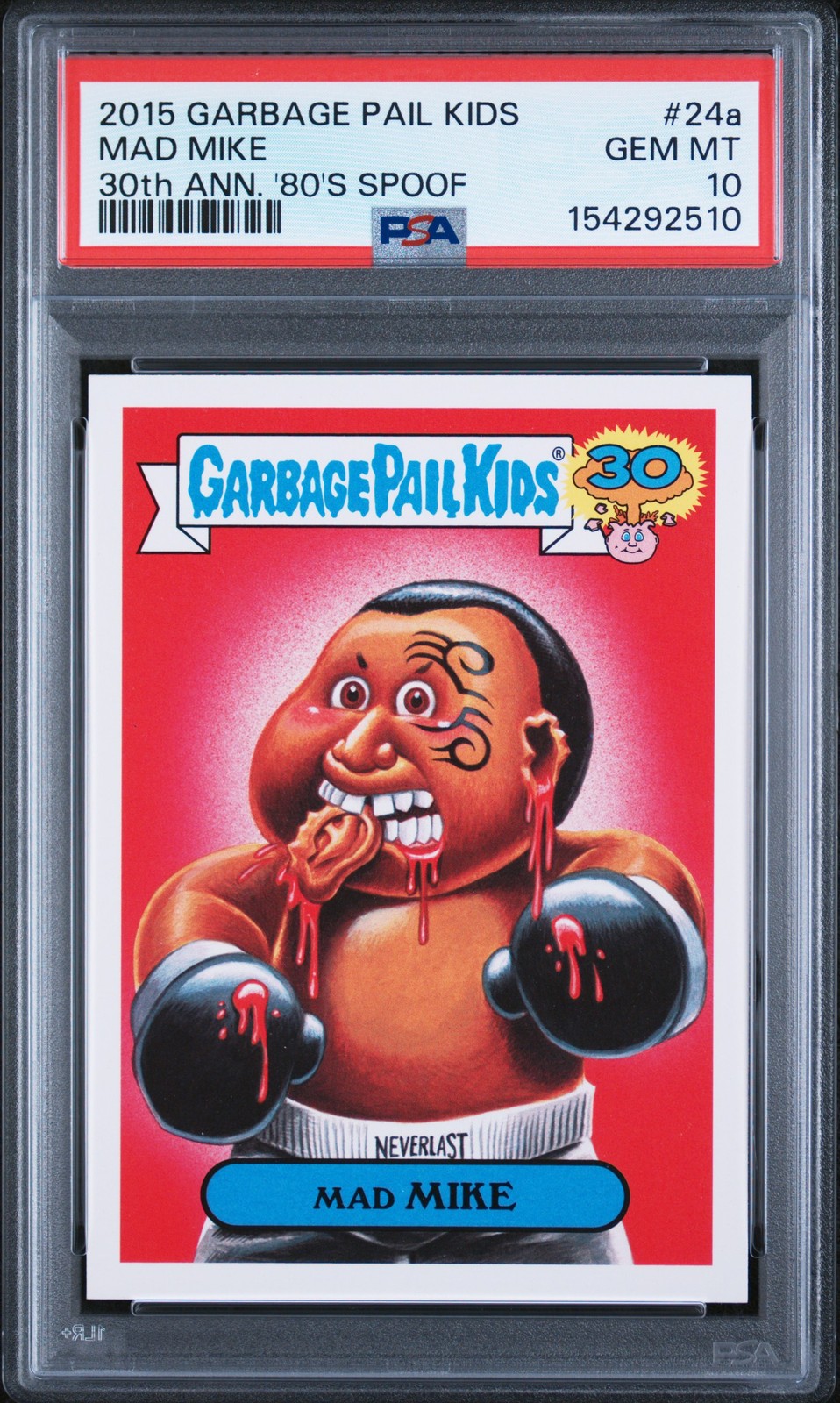 2015 TOPPS GARBAGE PAIL KIDS 30TH ANNIVERSARY '80'S SPOOF #24A MAD MIKE PSA 10