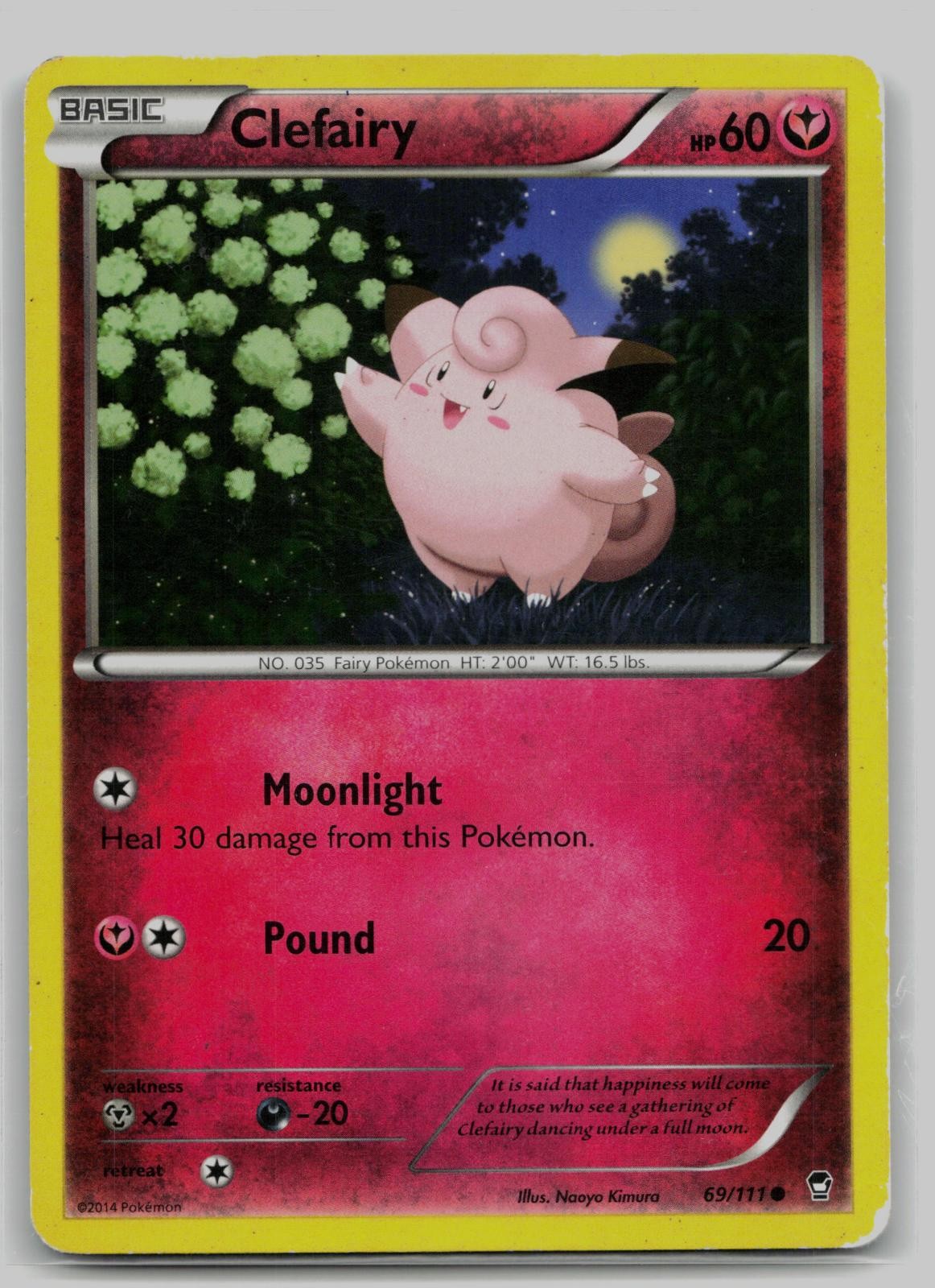 Clefairy 69/111 Common Furious Fists Pokemon Damaged