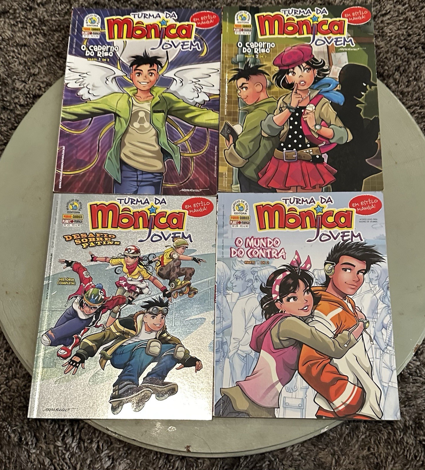 Turma da Mônica Jovem lotto di 4 fumetti portoghesi Mônica Mauricio de Sousa