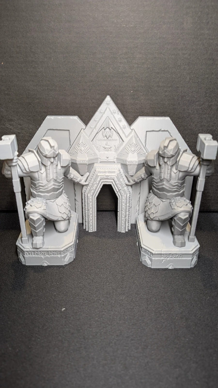 Dwarven gate with guardian statues 28–32 mm – d&d, mesbg, Warhammer Terrain