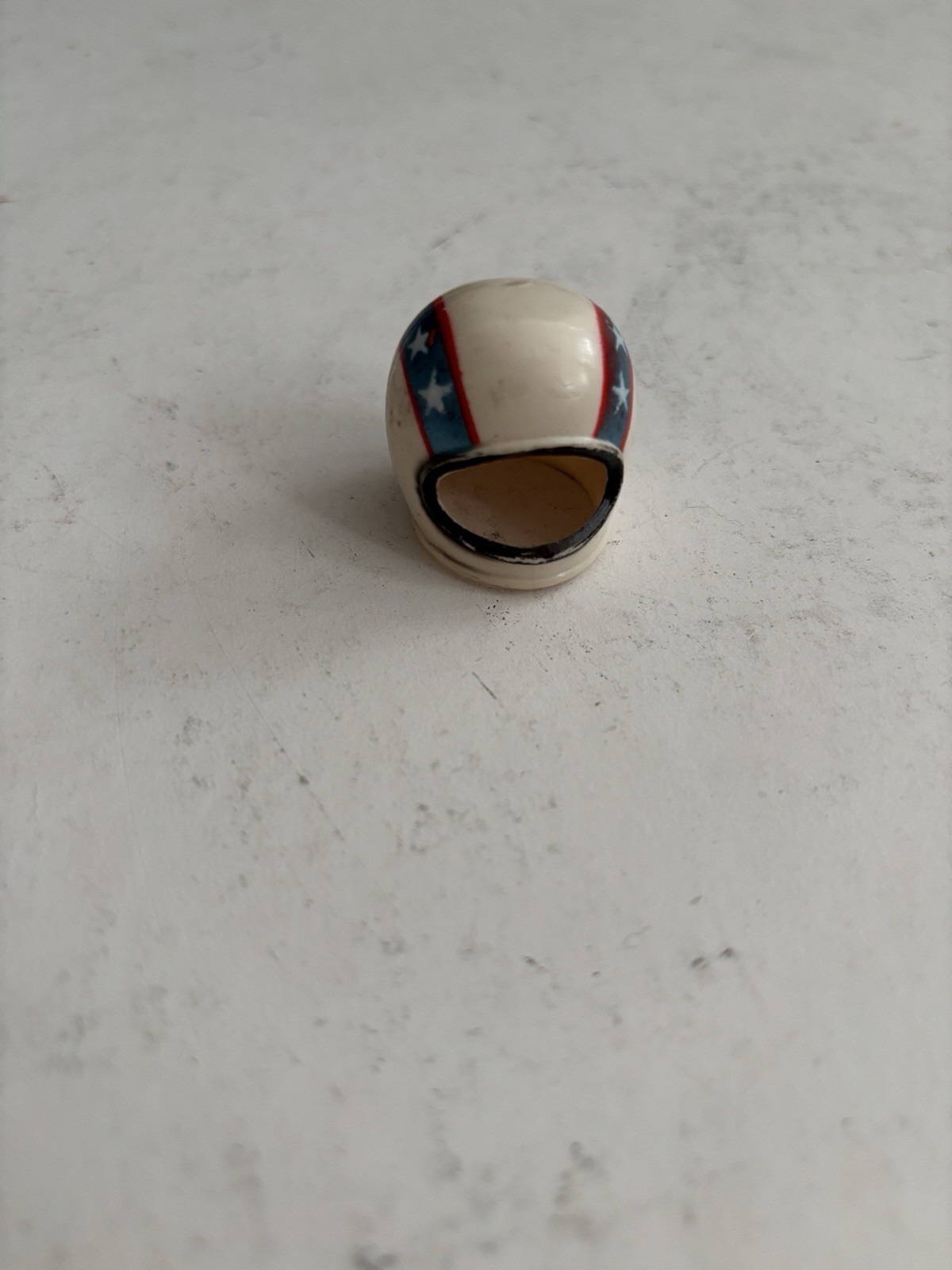 Casco action figure vintage Ideal Evel Knievel striscia blu - usato in ottime condizioni - spedizione gratuita