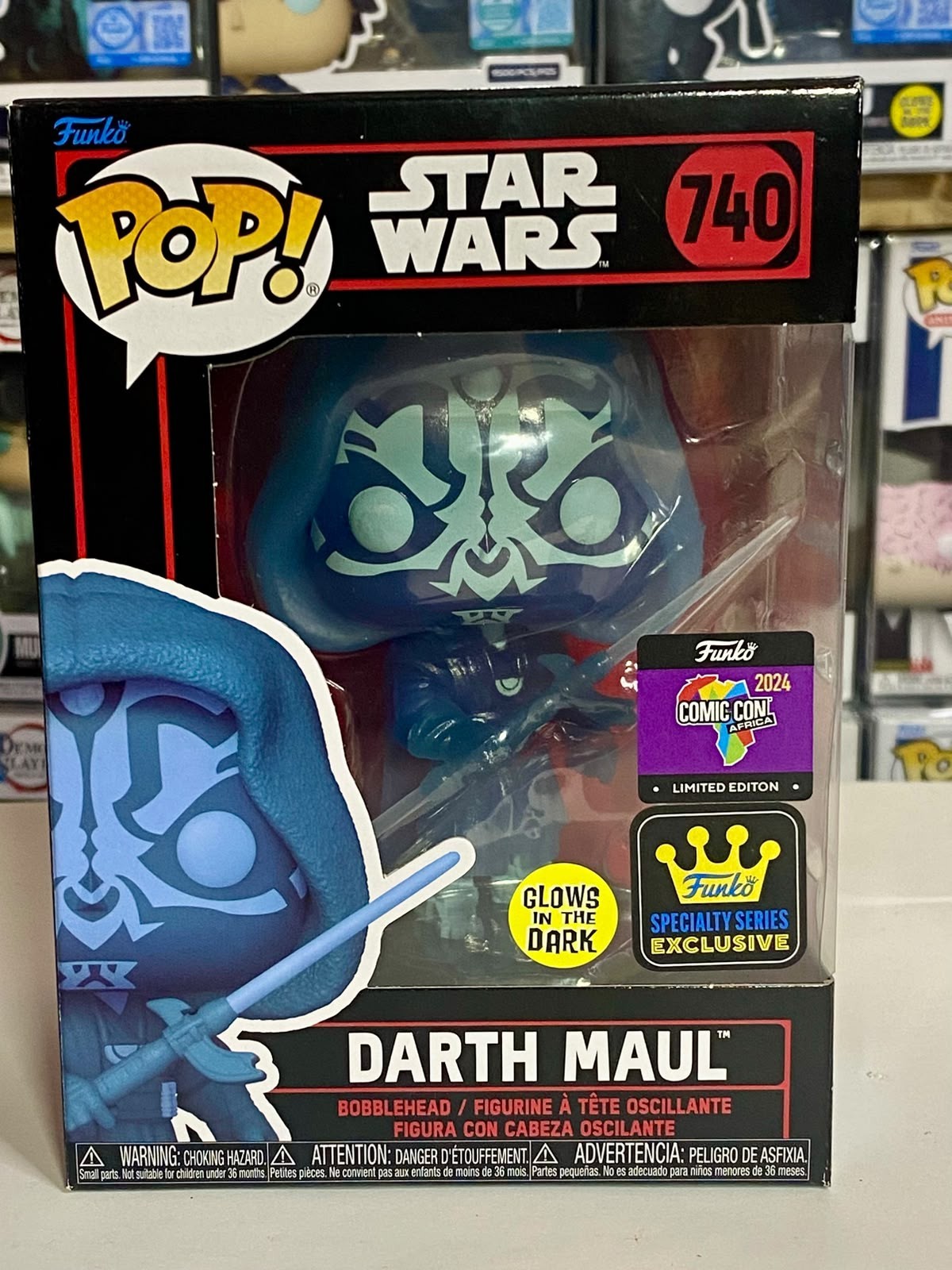 Funko Pop Star Wars Darth Maul #740 GITD Comic Con Africa 2024