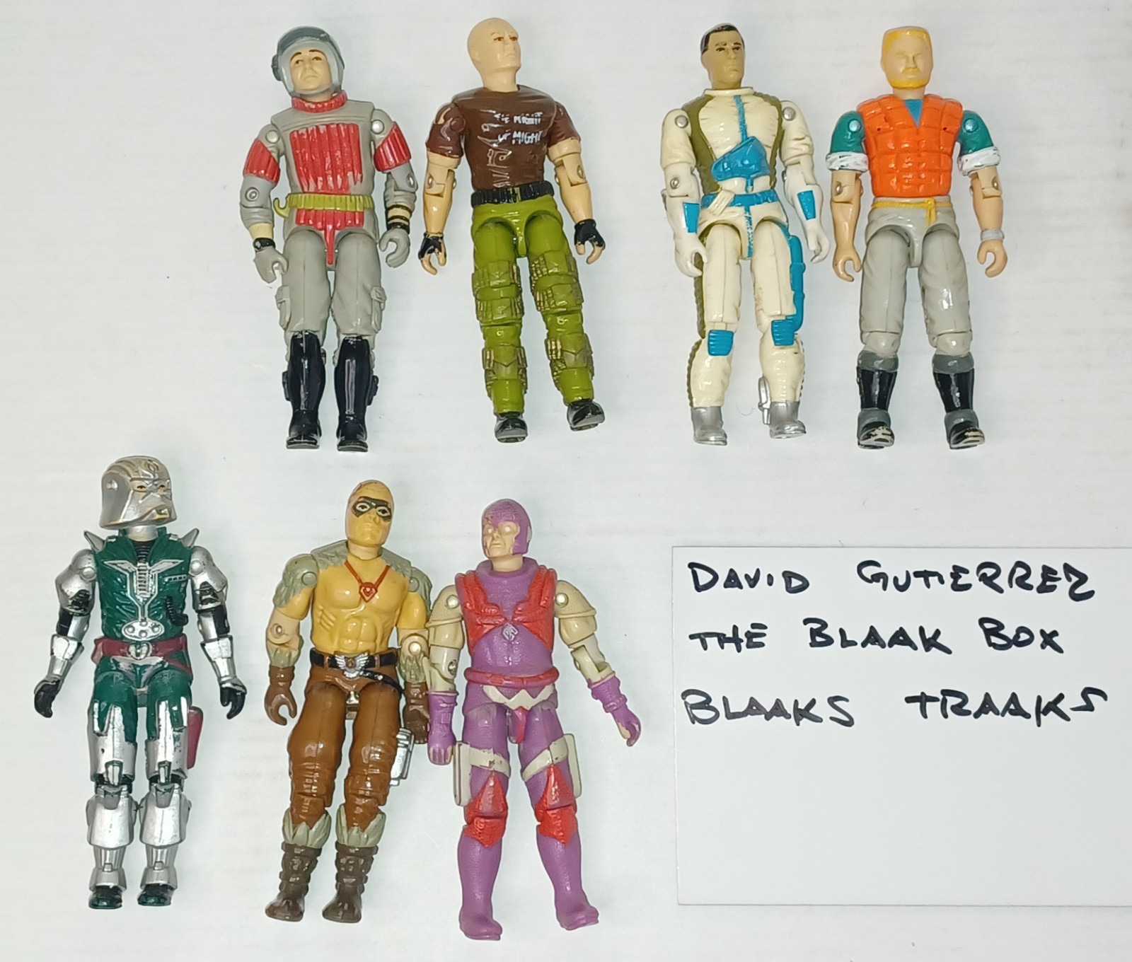 Vintage Hasbro 1980's Gi Joe Lot Of 7 Action Figures. Heavy Wear.