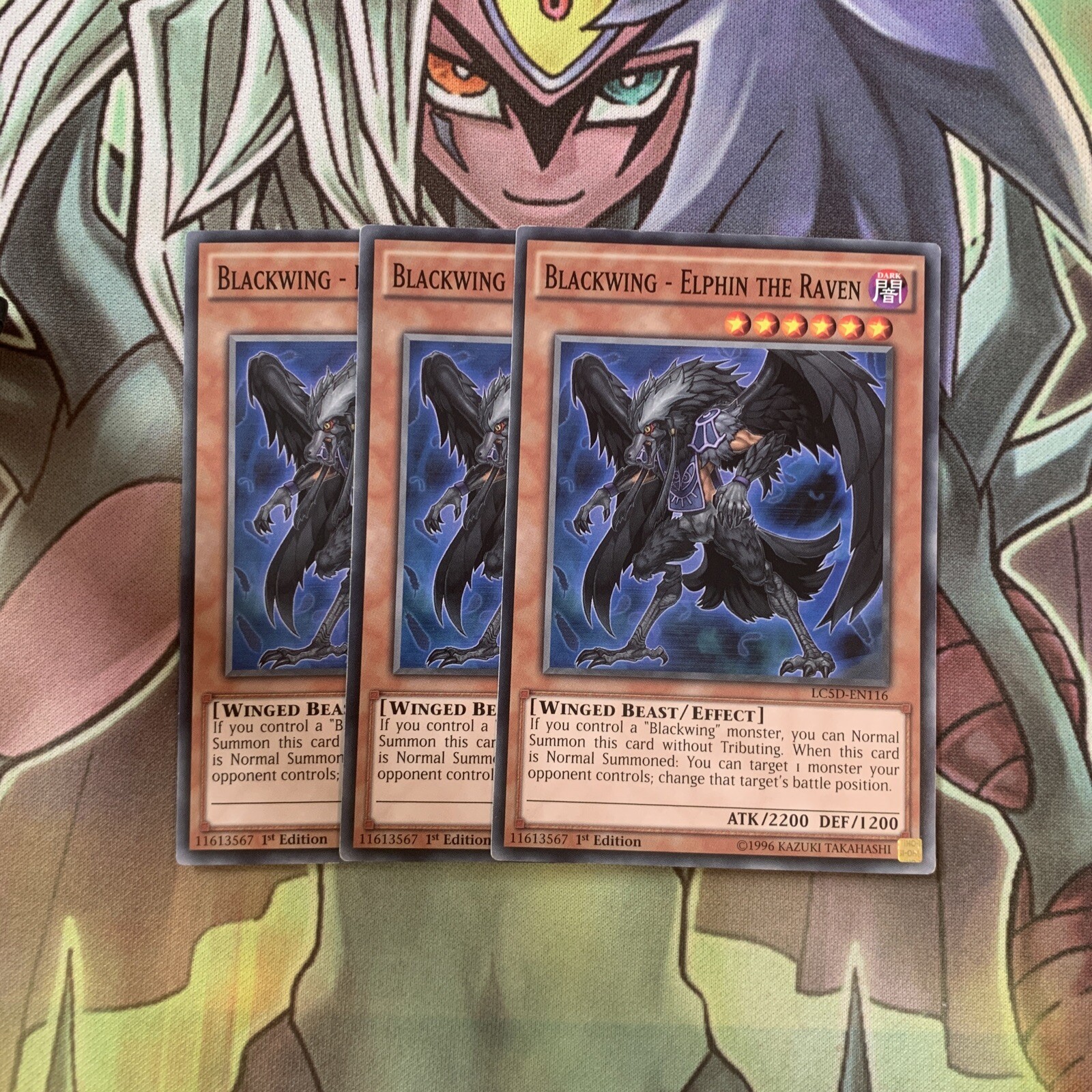 LC5D-EN116 x3 Blackwing - Elphin the Raven Common Excellent Condition Yugioh -