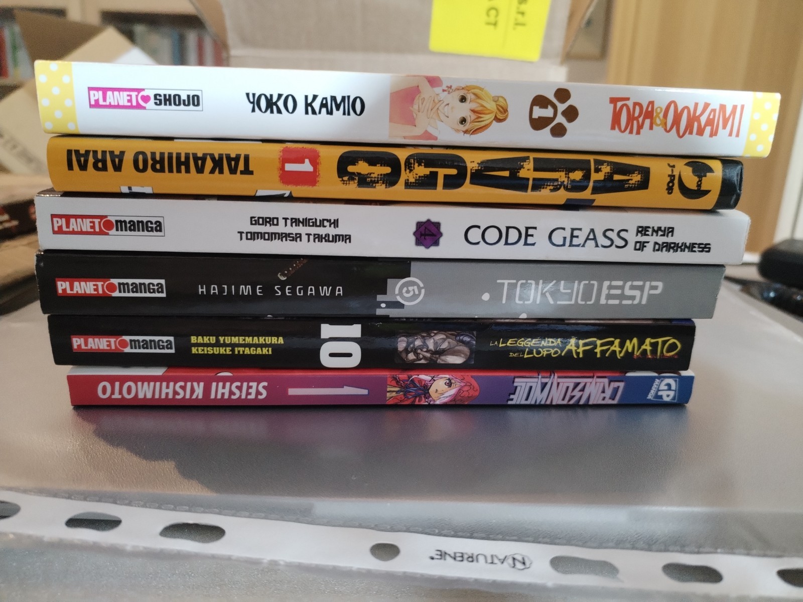Planet Manga lotto shonen: Tor&Ookami, Arago 1, Code Geass 4, Tokyo ESP