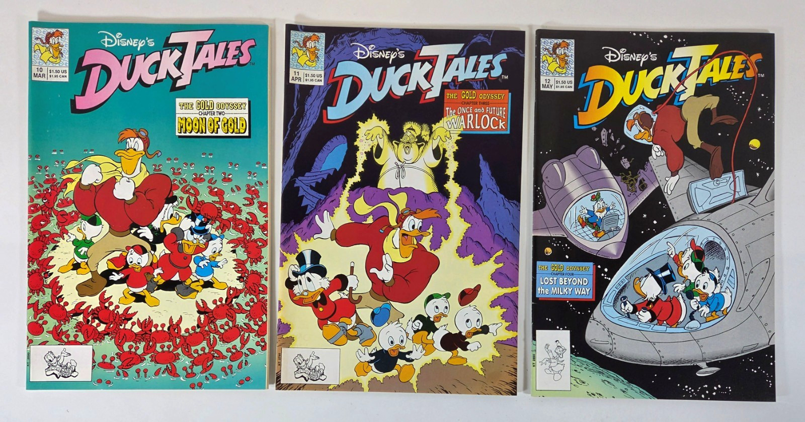 1991 Walt Disney Publications Comics Duck Tales #10 #11 #12 ~ Lotto di 3 ~ NUOVO!