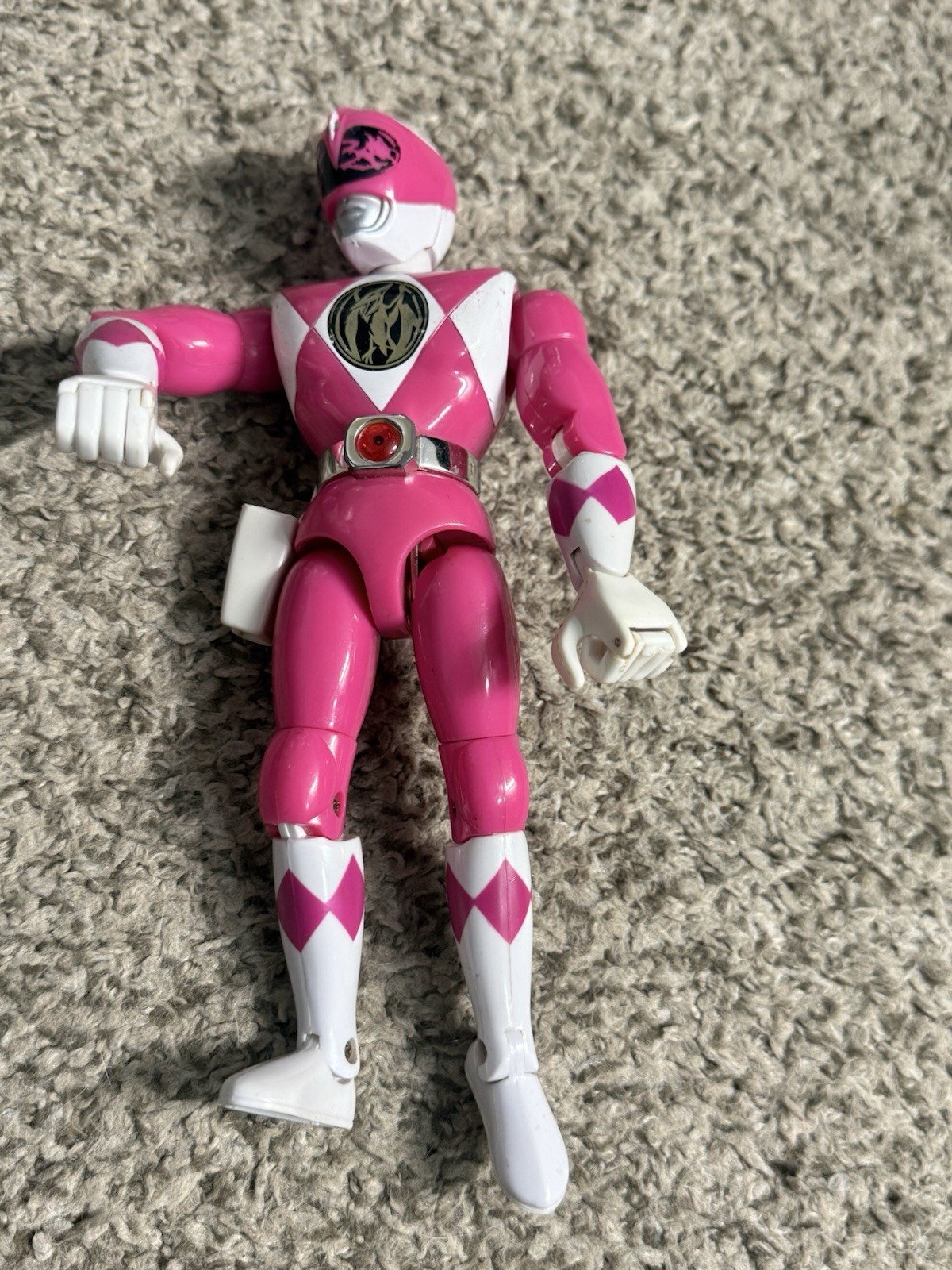 Modellino vintage Power Rangers Karate Kickin Kimberly Pink Ranger sciolto 8" Bandai 1994