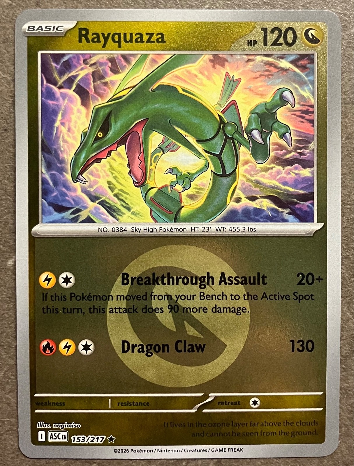 Rayquaza (Modello Simbolo Energetico) 153/217 - Nuovo con scatola - Me: Ascended Heroes Reverse Holo