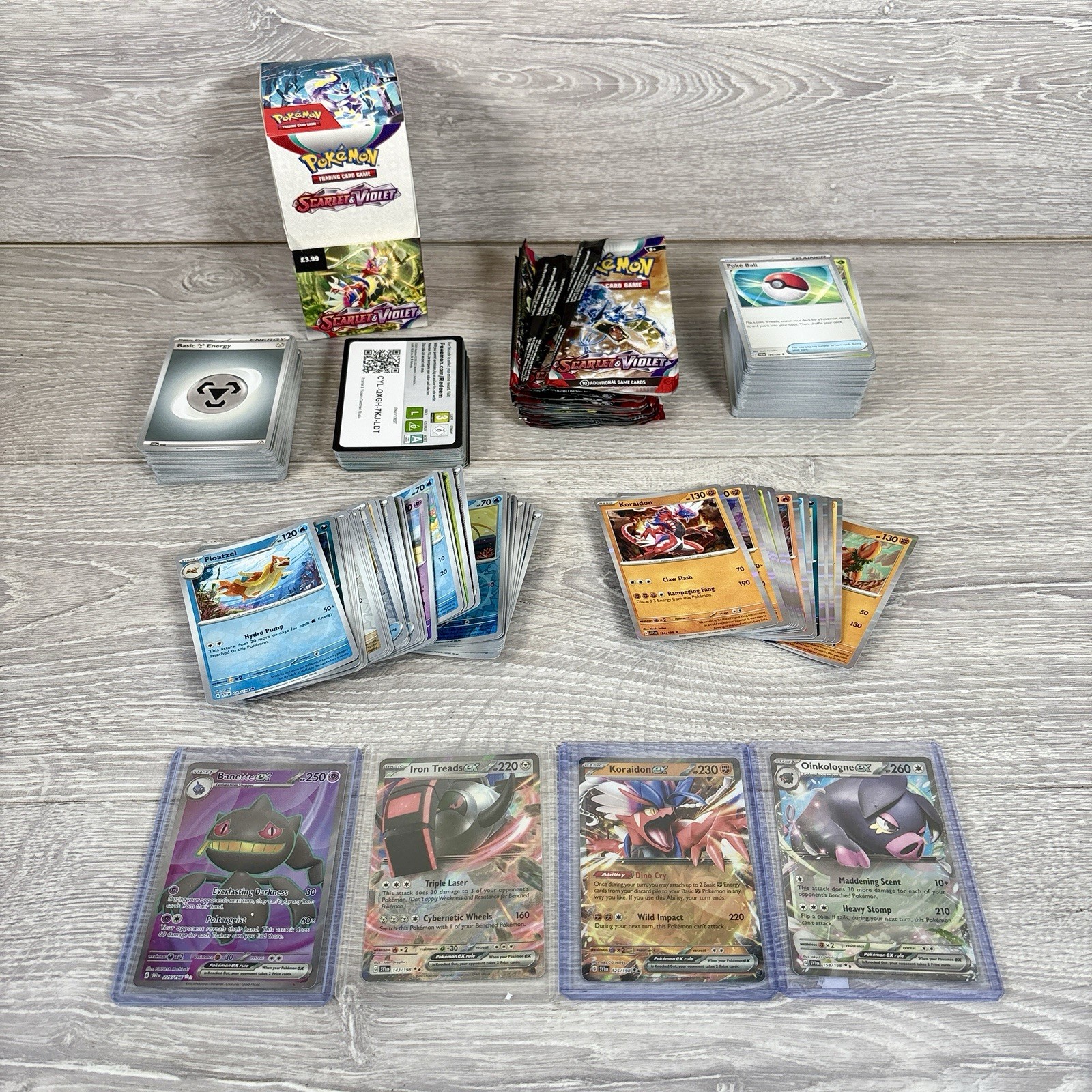 Scarlet & Violet Base Bulk Bundle Half Booster Open Packs 4 Hits Holo Reverses