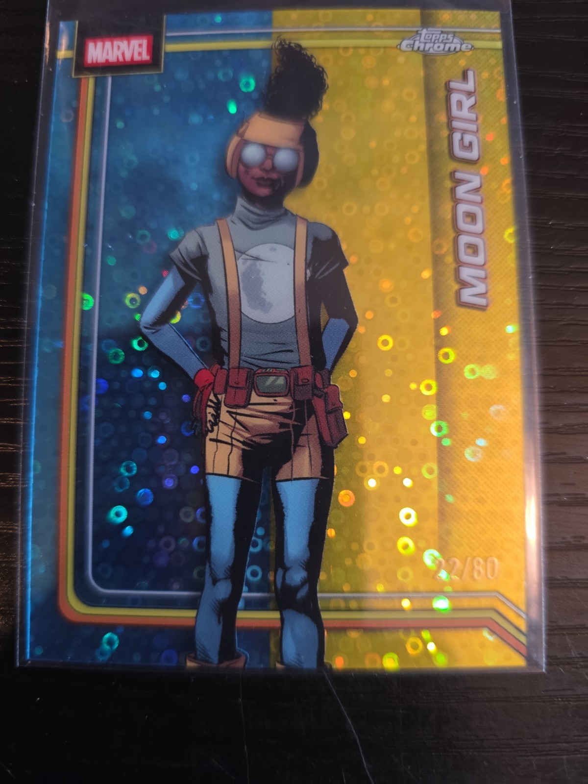 2026 Topps Chrome Marvel Moon Girl Silver Rhythm Refractor 22/80