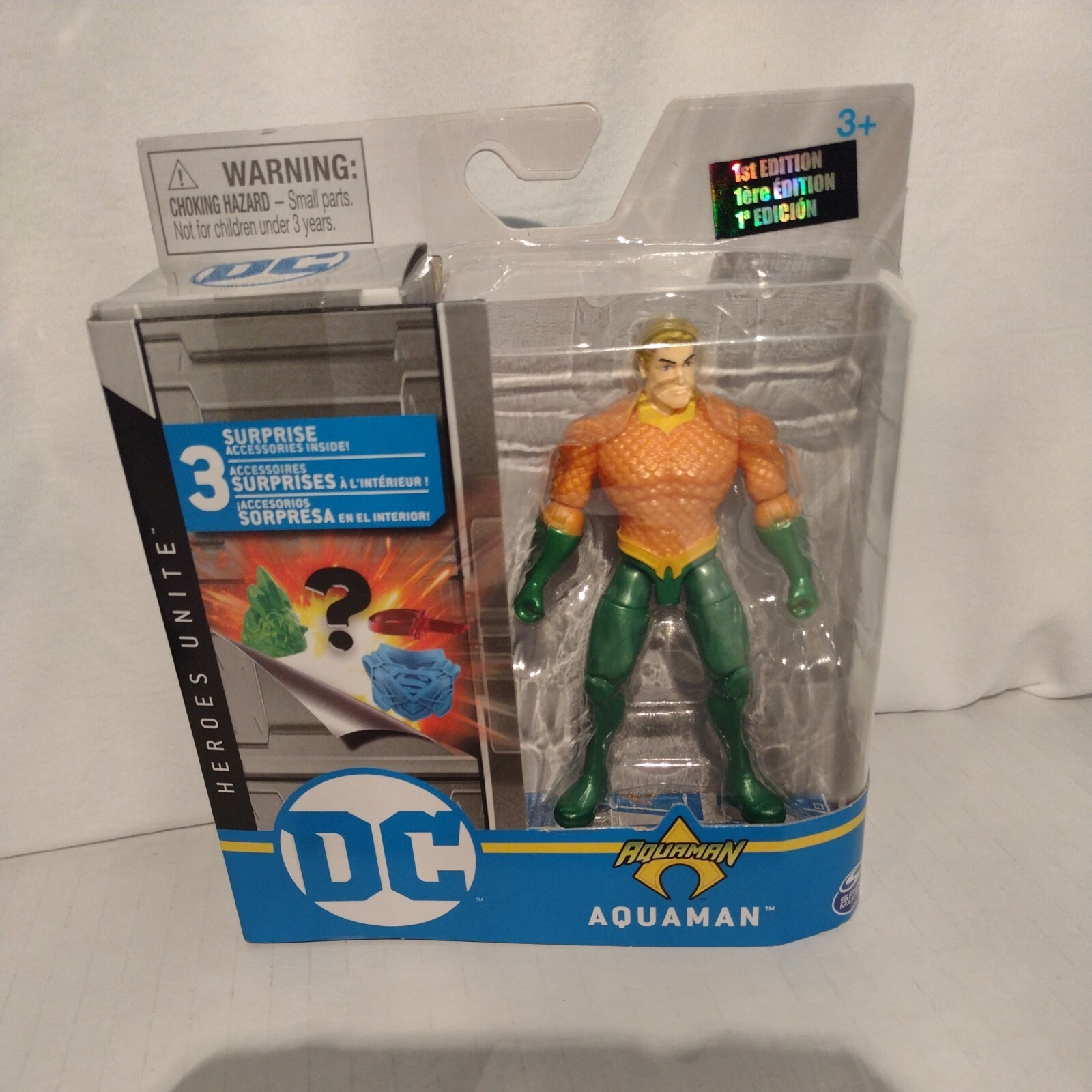 Aquaman Action Figure Variant 4" 1st Edition 2020 DC Heroes Unite Spin Master 