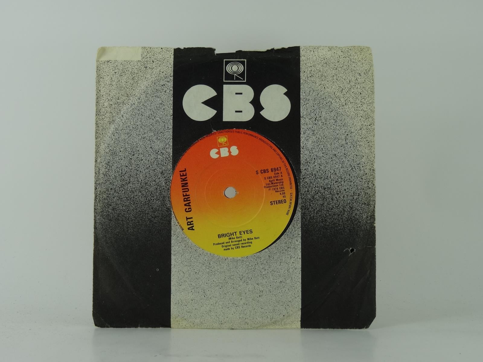 ART GARFUNKEL BRIGHT EYES (10) 2 Track 7" Single including Company Sleeve CBS RE