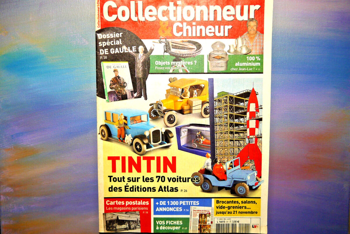 COLLECTIONNEUR CHINEUR 91 Tintin 70 voitures editions atlas
