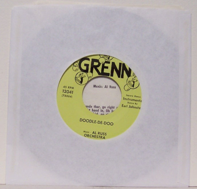 AL RUSS ORCH. - DOODLE-DE-DOO - 1960s 45rpm VINYL RECORD w/DANCE CALL SHEET