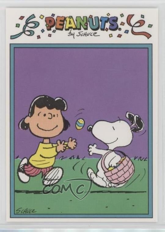 1991 Tuff Stuff Peanuts Preview Snoopy Lucy Easter Beagle #22 0kb5